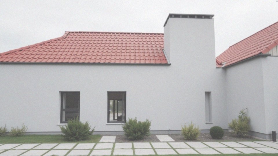 Jakie odcienie szarości są odpowiednie dla czerwonego dachu?